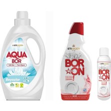 Boron Aquabor Doğal Sıvı Çamaşır Deterjanı Beyazlar Için 33 Yıkama+Bulaşık Makinesi Deterjan 41 Yıkama