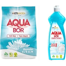 Boron Aquabor Doğal Mineralli Beyazlar Için Çamaşır Deterjanı 6 kg + 1 Adet Elde Yıkama Bulaşık Deterjan