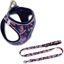 AyrStore Air Mesh 2'li Bundle Set Kedi Köpek Göğüs Tasması + Köpek Gezdirme Tasması/kayışı (Dizayn, Xs)