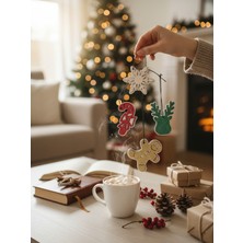 Aze Kids Yılbaşı Süsü Seti 4'lü Noel Ağacı Süsleri Kar Tanesi Desenli Dekor Hediyelik