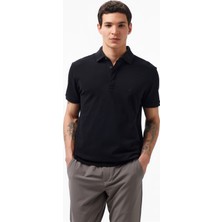 Nautica Erkek Siyah Slim Fit Kısa Kollu Polo Yaka T-Shirt K35062T.0TB