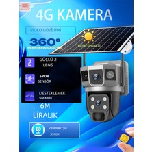 Dobest VTS02(4G), Çift Lensli Güvenlik Kamerası - Iç ve Dış Mekan Kullanımına Uygun, Iki Yönlü Sesli Interkom, Hareket ve Ses Alarmları, Gece Görüş Özelliği, IP66,TF Kartları ve Bulut Depolamayı Destekler.