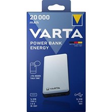 Varta 20000 mAh Taşınabilir Şarj Cihazı - Energy Hızlı Şarj Özellikli 3 USB Çıkışlı Beyaz