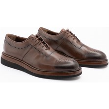 01 Kahverengi Erkek Klasik Deri Ayakkabı