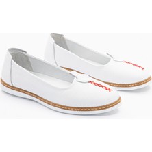 Yt 114 Beyaz Süs Saraçlı Babet Ayakkabı