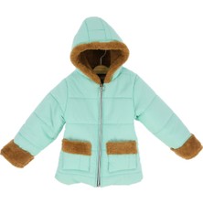 Crassi Kız Çocuk Mont Kapüşonlu Kürklü