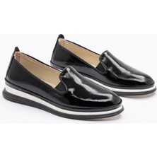 Yt 112 Siyah Rugan Deri Babet Syh-Byz Tabanlı Ayakkabı