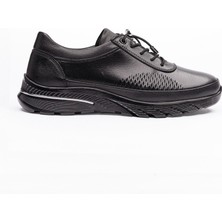 020 Siyah Deri Comfort Kadın Ayakkabı