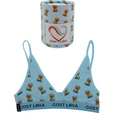 GOST LİRİA -Cute Dog Desenli Kadın Bralet