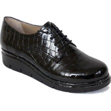 Ustalar Ayakkabı Siyah Kroka Kadın Hakiki Deri Günlük Ayakkabı 074.808