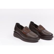 879 Kahve Deri Comfort Kadın Ayakkabı