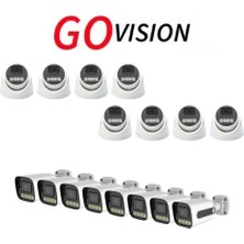 Go Vision 16 Adet Ip Güvenlik Kamerası - 5mp Dış Mekan Kamera, 3.6mm Lens, Poe, Warm LED Gece Görüşlü