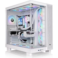 Thermaltake View 380XL Temperli Cam 4X120MM USB 3.0 Beyaz Argb Atx Mid Tower Oyuncu (Gaming) Kasası