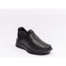 830 Baskılı Siyah Deri Comfort Kadın Ayakkabı