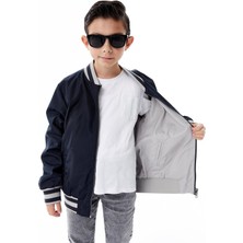 Benitto Kids Erkek Çocuk Kapüşonlu Çift Taraflı Mevsimlik Yağmurluk 51364