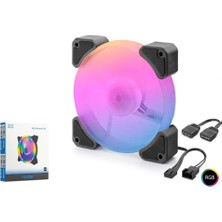 Hadron Nodar ND2661 Kasa Fanı Argb 12CM Siyah