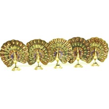 Costurera Tavuz Kuşu 4" 5'li Set Dekoratif Hediyelik