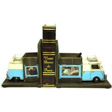 Costurera Dekoratif Metal Minibüs Kitap Tutucu Kalemlik Çerçeve Hediyelik
