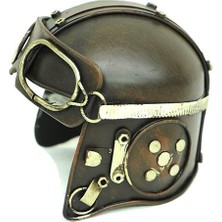 Costurera Dekoratif Metal Pilot Kaskı Biblo Vintage Dekoratif Hediyelik