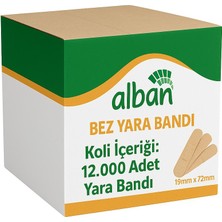 Alban 40 Kartela Bez Yara Bandı – 1.200 Paket x 10’lu (Toplam 12.000 Adet) – Ilk Yardım Bandı