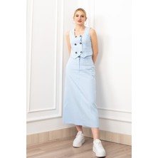 MissVina Yelek Etek Gabardin Kot Takım 1242