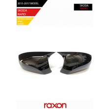 Raxon Skoda Rapıd 2015-2017 Sinyalli Batman & Yarasa Ayna Kapağı – Parlak Piano Black Sport