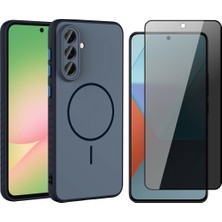 Vendas Samsung Galaxy A56 Kılıf M-safe Şarj Özellikli Zore Tea Kapak + Hayalet Ekran Koruyucu