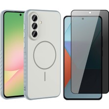 Vendas Samsung Galaxy A36 Kılıf M-safe Şarj Özellikli Zore Tea Kapak + Hayalet Ekran Koruyucu