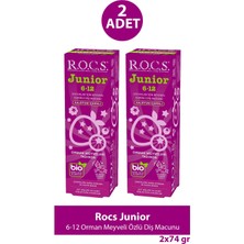 R.O.C.S. Rocs Junior 6-12 Orman Meyveli Özlü Diş Macunu 74 gr 2 Adet Çocuklar İçin Etkili Kalsiyum İçerikli