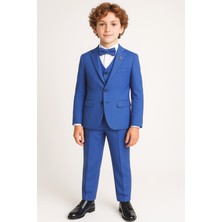 Ahengim Erkek Çocuk Rozetli Papyonlu Ceketli 4’lü Set Takım Elbise AK2840