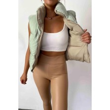 Kadın Yüksek Bel Içi Şardonlu Fırsat Ürün Toparlayıcı Tayt