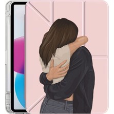 Senada Huawei Matepad 12X Kılıf Desenli Uyku Modlu Kalem Bölmeli Standlı Aşıklar