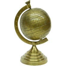 Costurera Yerküre Dünya Antik Bronz Dekoratif Hediyelik