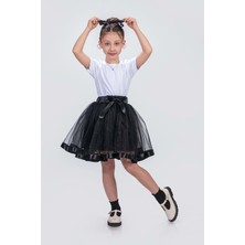 Mnk Baby & Kids Saten Şeritli Tütü Kız Çocuk Etek M00728