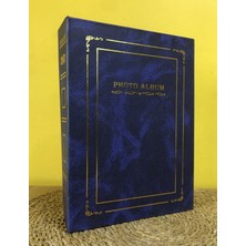 Aledo 10x15cm Mavi Ciltbezli Fotoğraf Albümü 200'lü 9206 Mukavva Çerçeve ile Şık Tasarım