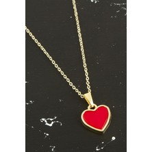 Zero Techmrt Kalp Polyester Kolye-Kırmızı