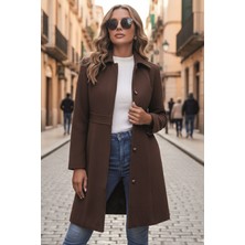 Barbora Dikiş Detaylı Tasarım Kaşe Kaban