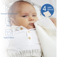 Babyjem 4'lü Börümcük Mendil Ekru