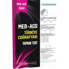 Pegem Akademi Yayıncılık 2026 MEB AGS Türkiye Coğrafyası Yaprak Test