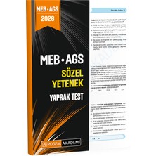Pegem Akademi Yayıncılık 2026 MEB AGS Sözel Yetenek Yaprak Test