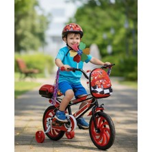 Kidzfun Çocuk Bisikleti 15 Jant, Dolgu Teker, Kırmızı, LED Işık Çantalı, Püsküllü