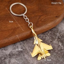 Herşey Nota Savaş Uçağı Uçak Hostes Pilot Gold Altın Metal Anahtarlık