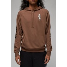 Nike Jordan Jumpman Fleece Pullover Hoodie Erkek Kapüşonlu Sweatshirt Kahverengi