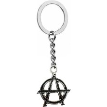 Herşey Nota Anarchy (A) Amblem Figürlü Antik Siyah Unisex Anahtarlık – Özgürlük, Direniş ve Güçlü Duruş Simgesi