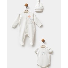 Moi Noi Little Emu Balon Şapka Tulum Body Takım