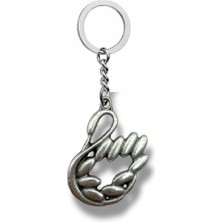 Herşey Nota Kuğu Figürlü Unisex Anahtarlık – Antik, Zarif ve Romantik Tasarım