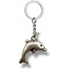 Herşey Nota Yunus Balığı Figürlü Unisex Anahtarlık – Antik, Zarif ve Anlamlı Tasarım