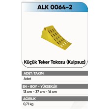 Universal Alkotek Küçük Teker Takozu Sarı Kulpsuz B.kalite