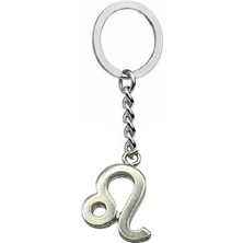 Herşey Nota Aslan Burcu Sembol Anahtarlık – Zamak Kaplama, Unisex Astrolojik Tasarım