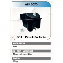 Universal Alkotek Dorse 30 Lt.su Tankı Plastik Siyah